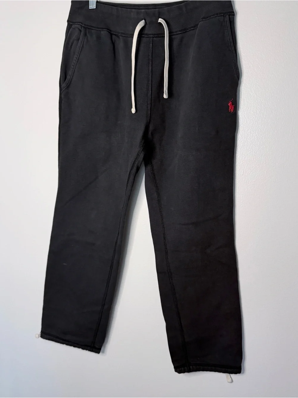 Polo by Ralph Lauren Black Sweatpants with Red Pony